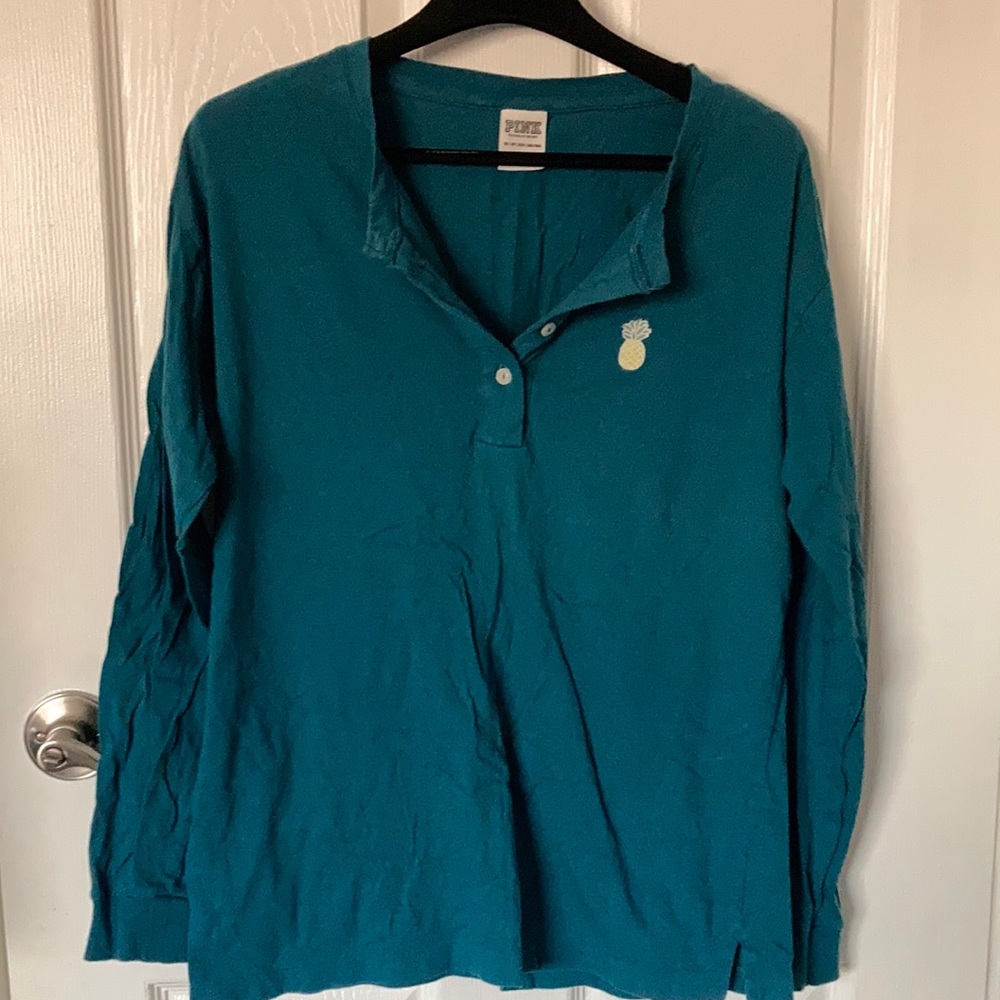 Turquoise Victoria’s Secret PINK long sleeve shirt